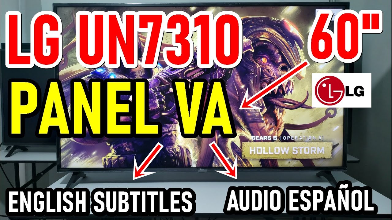 LG UN7310 (UN7300) PANEL VA: UNBOXING FULL REVIEW XBOX ONE X - ENGLISH SUBTITLES