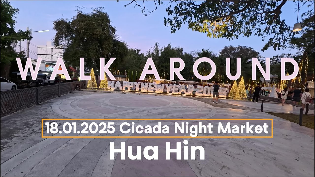 [4K]  Hua Hin 🇹🇭 , Cicada Weekend Night Market, Amazing glass Craftsman!, Walk Around, January 2025,