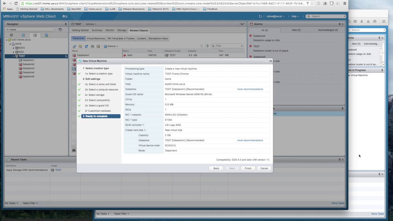 VMware vSphere SDRS VM provisioning process