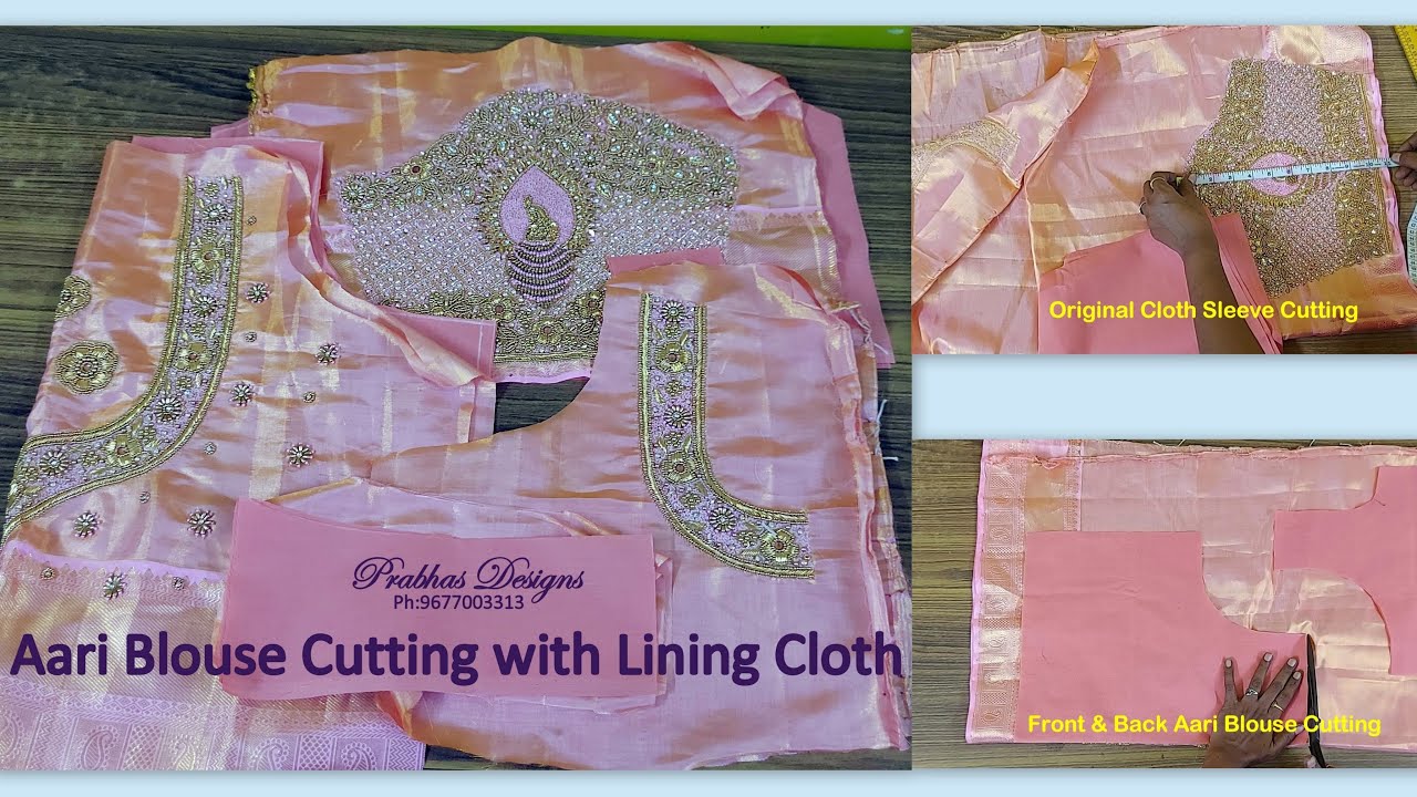 Aari Blouse Cutting with Lining Cloth || Tailoring Diploma Course @PrabhasDesigns