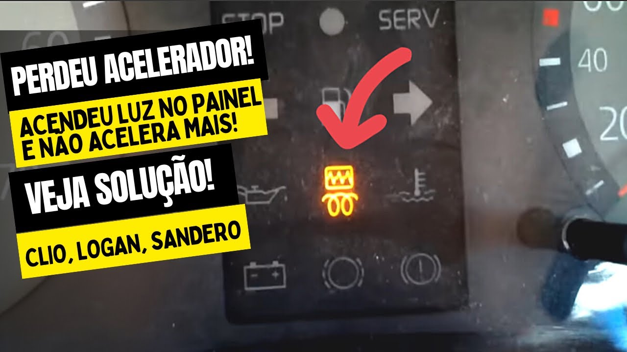 ACENDEU LUZ DA INJEÇÃO NO PAINEL E PERDEL ACELERADOR CLIO LOGAN SANDERO DUSTER KANGOO SYMBOL SCENIC!