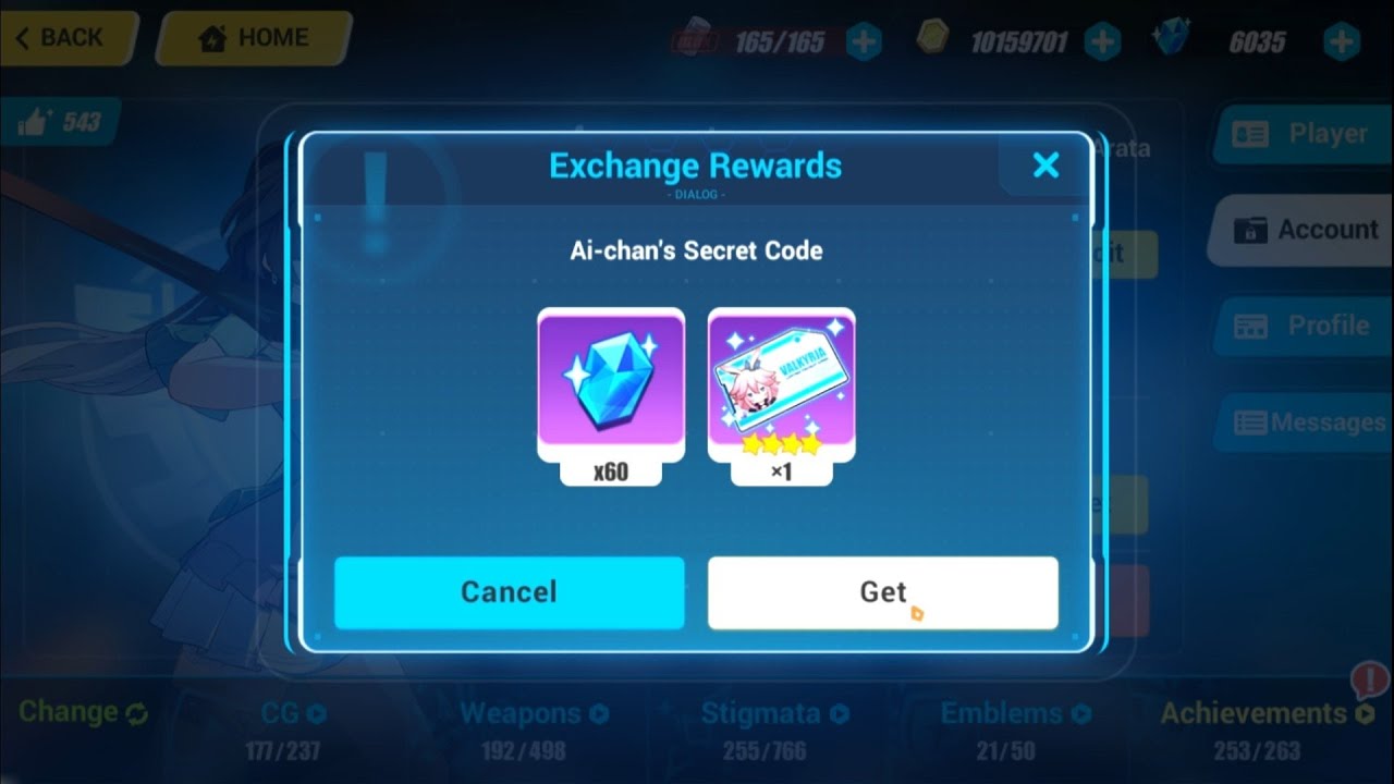 Honkai Impact 3 SEA《崩坏3》 Exchange Code -NEW- ( 60 Crystal!!! )