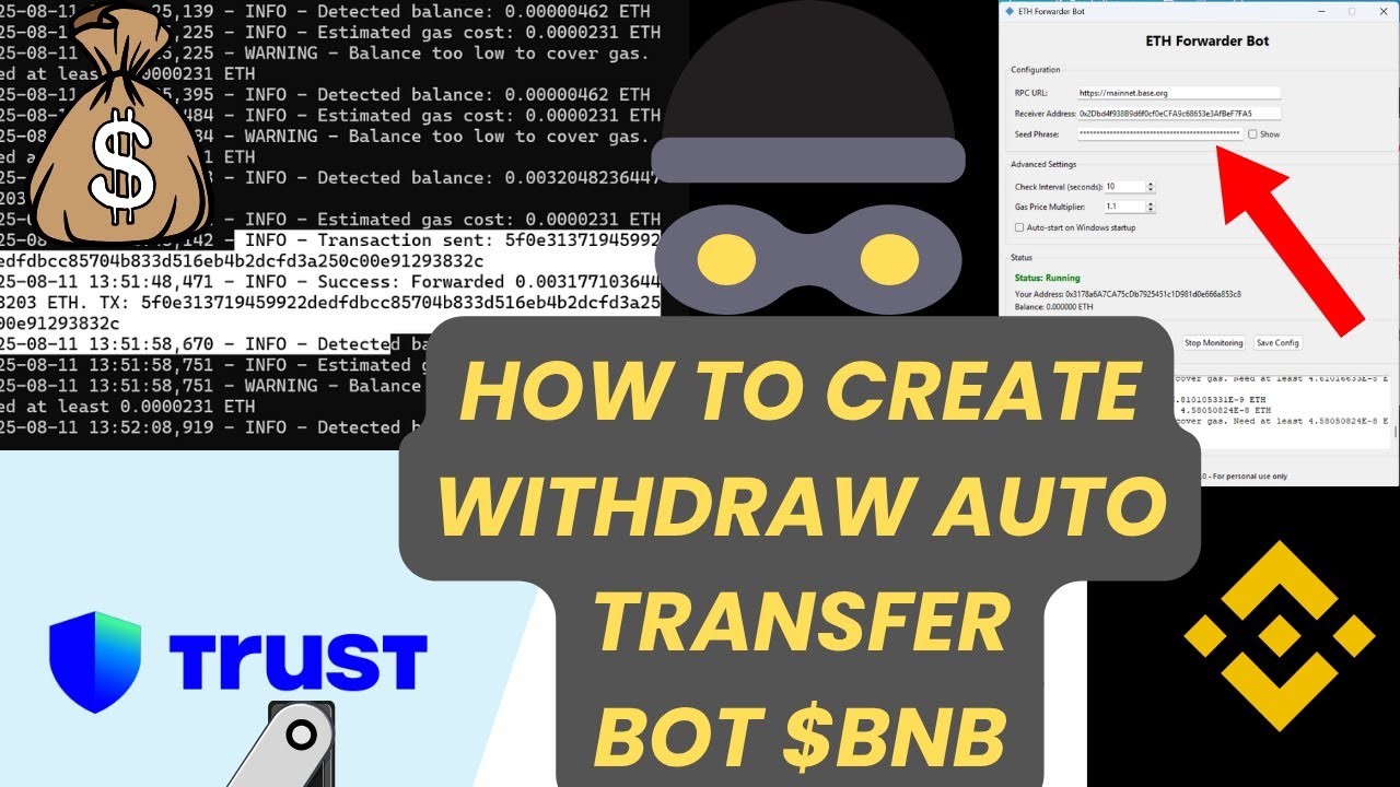 How To Create Auto WITHDRAW BOT Trustwallet Auto Withdraw Bot Metamask Withdraw Bot