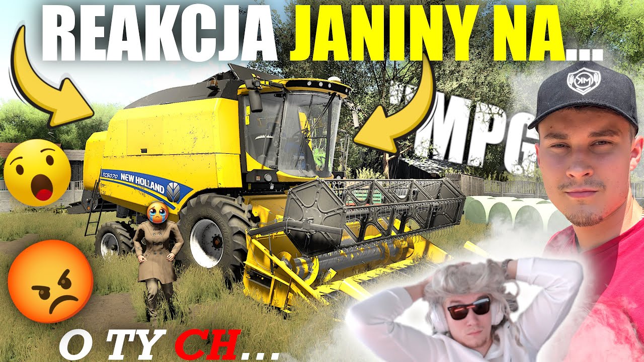 REAKCJA JANINY NA NOWY KOMBAJN 😂 WPADŁA W SZAŁ 😲 KAZAŁA MI SPIE... 🔵 