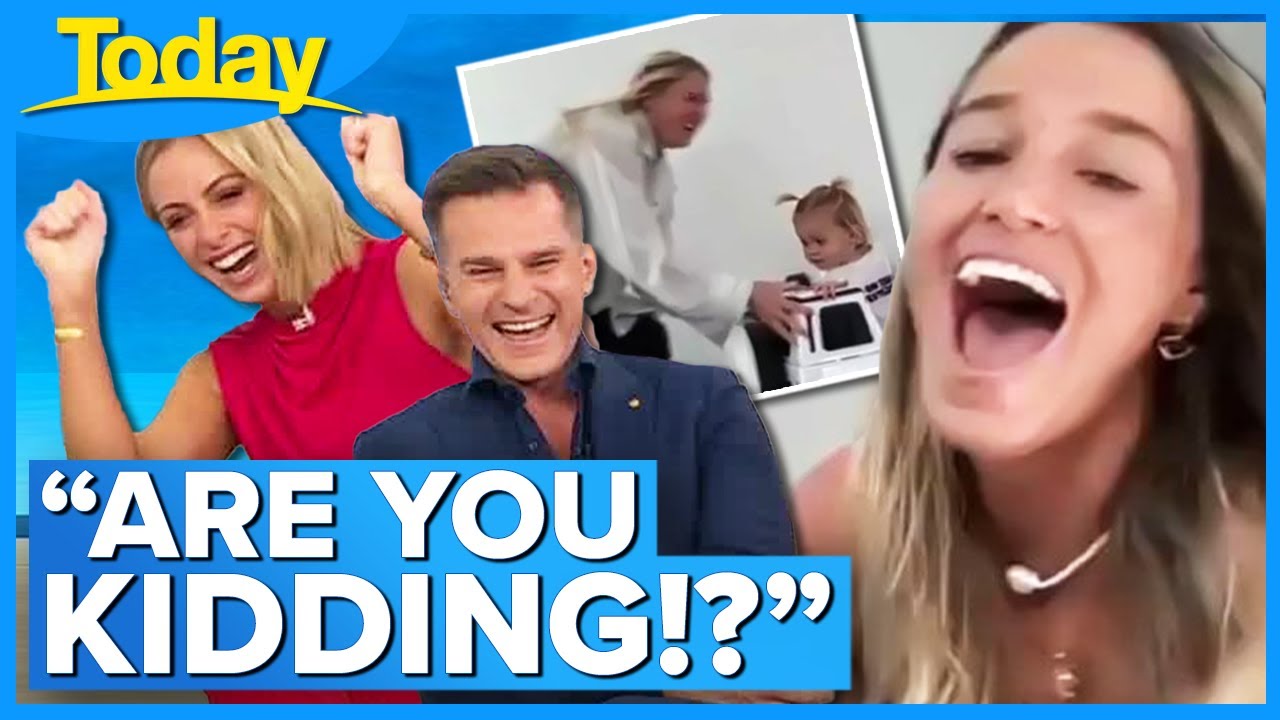 Cute moment Alex 'Chumpy' Pullin's daughter interrupts mum live on air | Today Show Australia