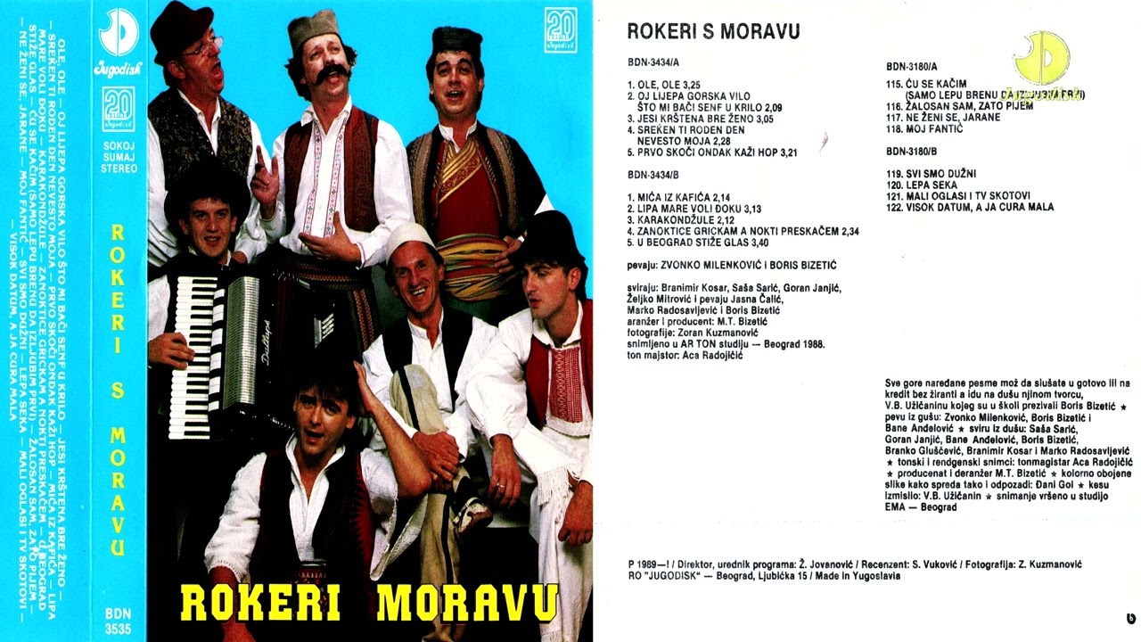 Rokeri s Moravu - KOLEKCIJA HITOVA DVA ALBUMA U JEDNOM - (Audio 1989) - CEO ALBUM