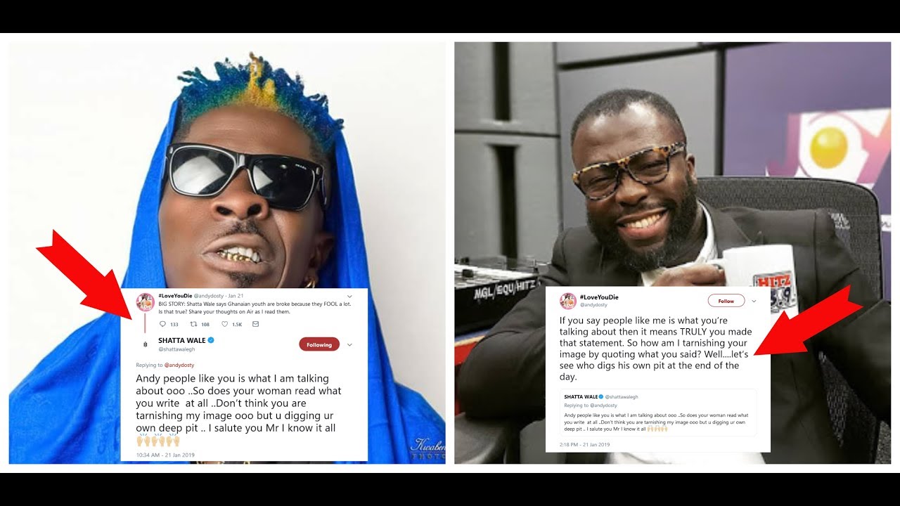 Full Story: Reason Why Shatta Wale And Andy Dosty Di$$ Each Other On Social Media
