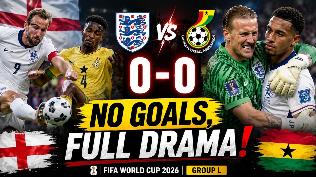 England vs Ghana Highlights: Three Lions Held To Goalless Draw | FIFA World Cup 2026 | Football