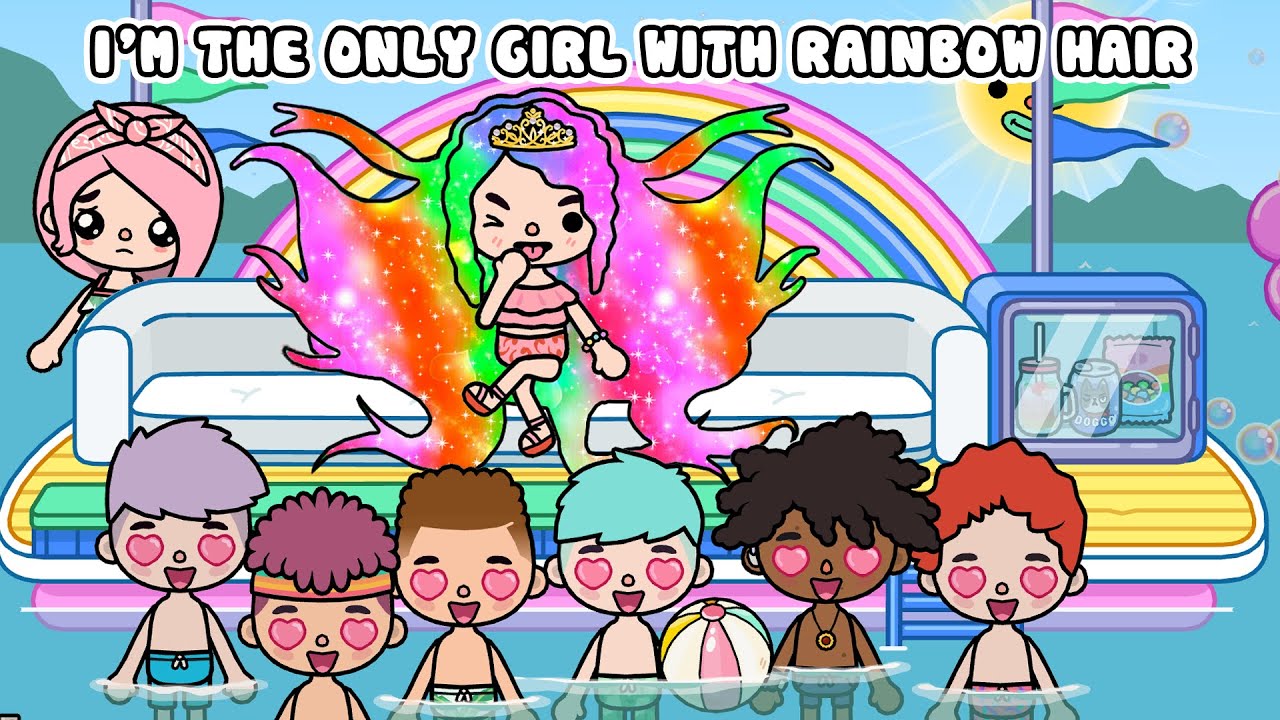 I'm The Only Girl With Rainbow Hair In The World 😲 | Sad Story | Toca Life Story  | Toca Boca