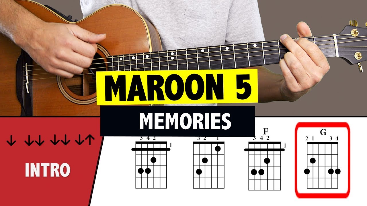 Maroon 5 - Memories // Easy Guitar Tutorial (CHORDS)