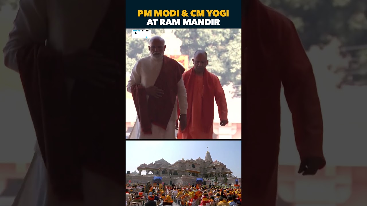 PM Modi, Yogi Adityanath Reach Ram Mandir Ahead Of Dhwajarohan Ceremony; Ayodhya Gears Up