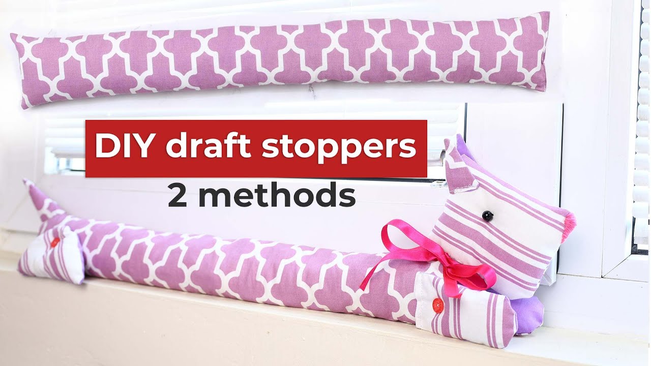 How to make a draft stopper for Doors or Windows // DIY doggy draught excluder