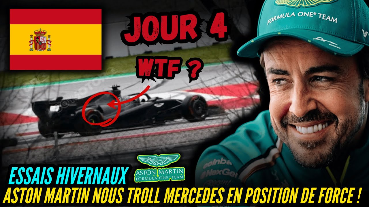 RÉSUMÉ ESSAIS HIVERNAUX JOUR 4 : ASTON MARTIN NOUS TROLL MERCEDES EN POSITION DE FORCE !