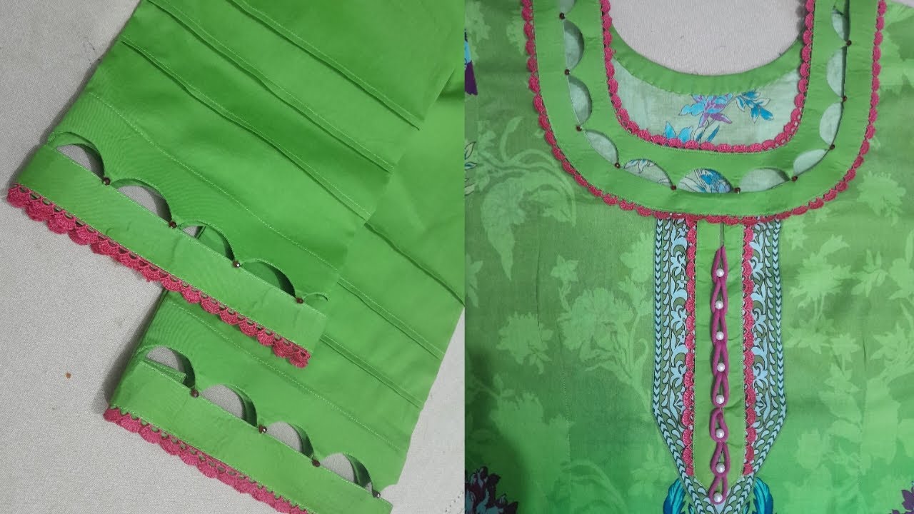 New vairl  trouser design. Neck and trouser design Cutting and stitching complete tutorial. #trendy