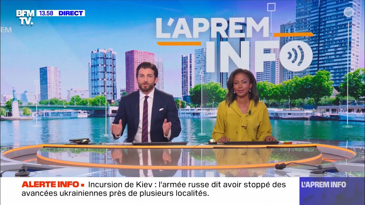 BFMTV | Début de L'Aprem info week-end avec Guillaume Barki & Fanny Wegscheider — dim. 11 août 2024