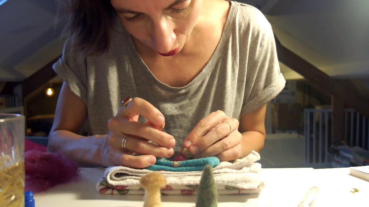 Tiny Gnome Witch - Needle Felting Tutorial