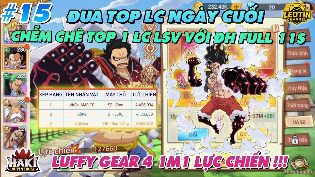 HAKI HUYỀN THOẠI - #15 NGÀY CUỐI ĐUA TOP LC LSV - XẢ 30M + TOÀN BỘ TÀI NGUYÊN ĐỂ NÂNG LỰC CHIẾN