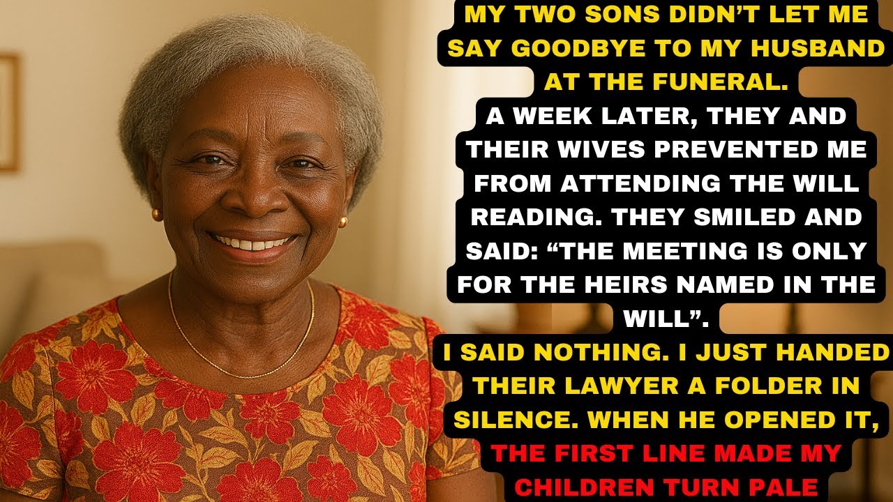 My Two Sons Left Me Out Of My Husband’s Will Reading — So I Showed Them…