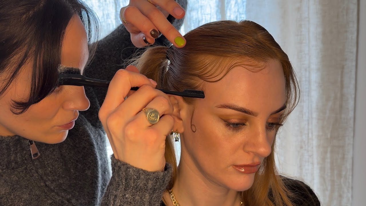ASMR Doing My Sister's Hair 👩&zwj;🦰 Soft Spoken Personal Attention (Edges, Brushing, Parting) - Part 1