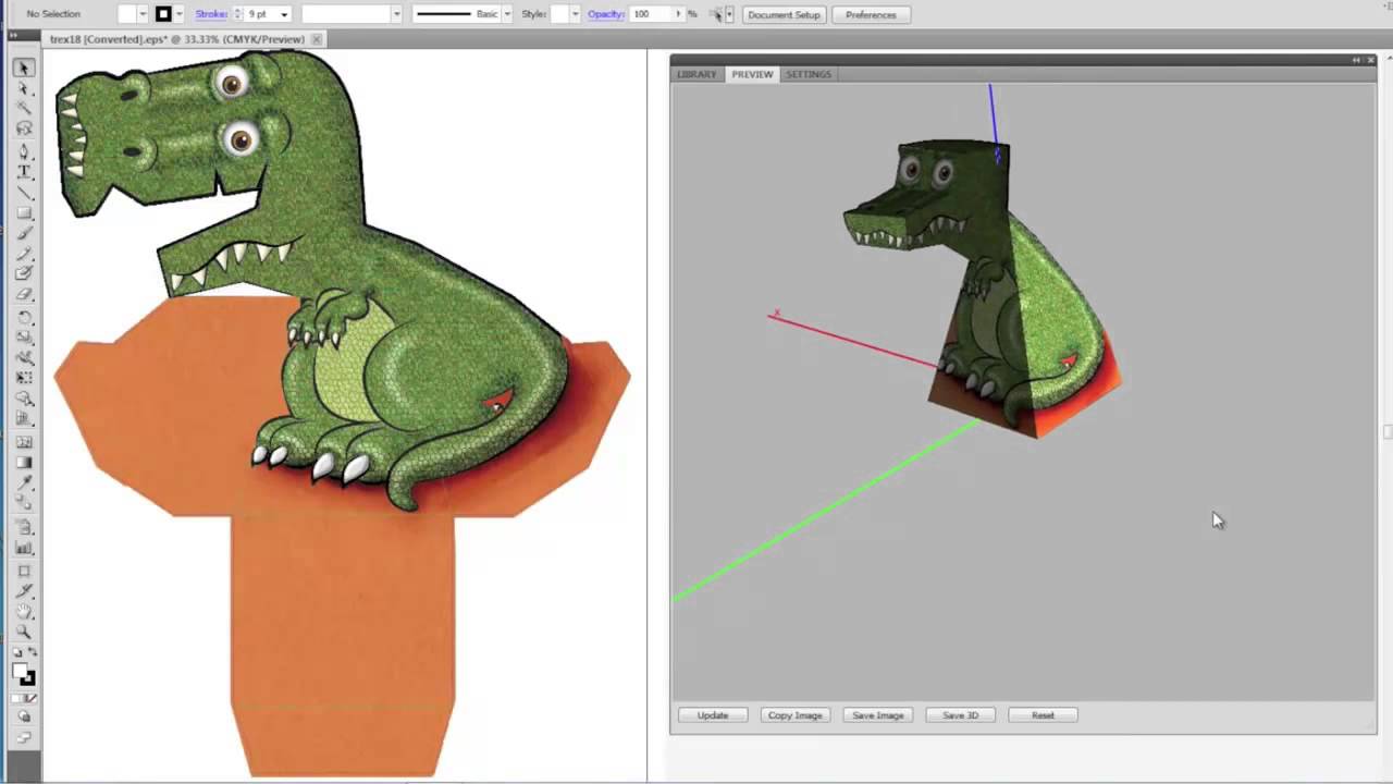 T Rex Optical Illusion - How The Trick Works!