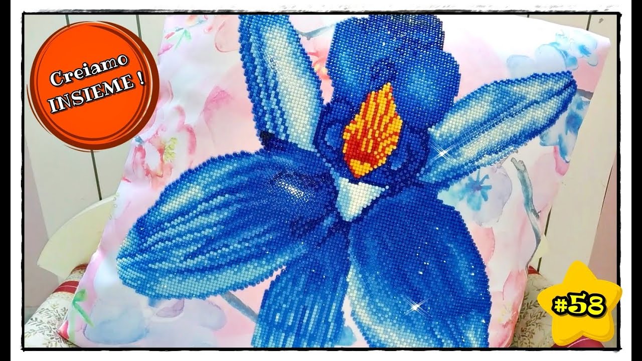 Realizzo un NUOVO CUSCINO in Diamond painting 5D! 🌺💎 Creiamo insieme #58 🎨 C • Art