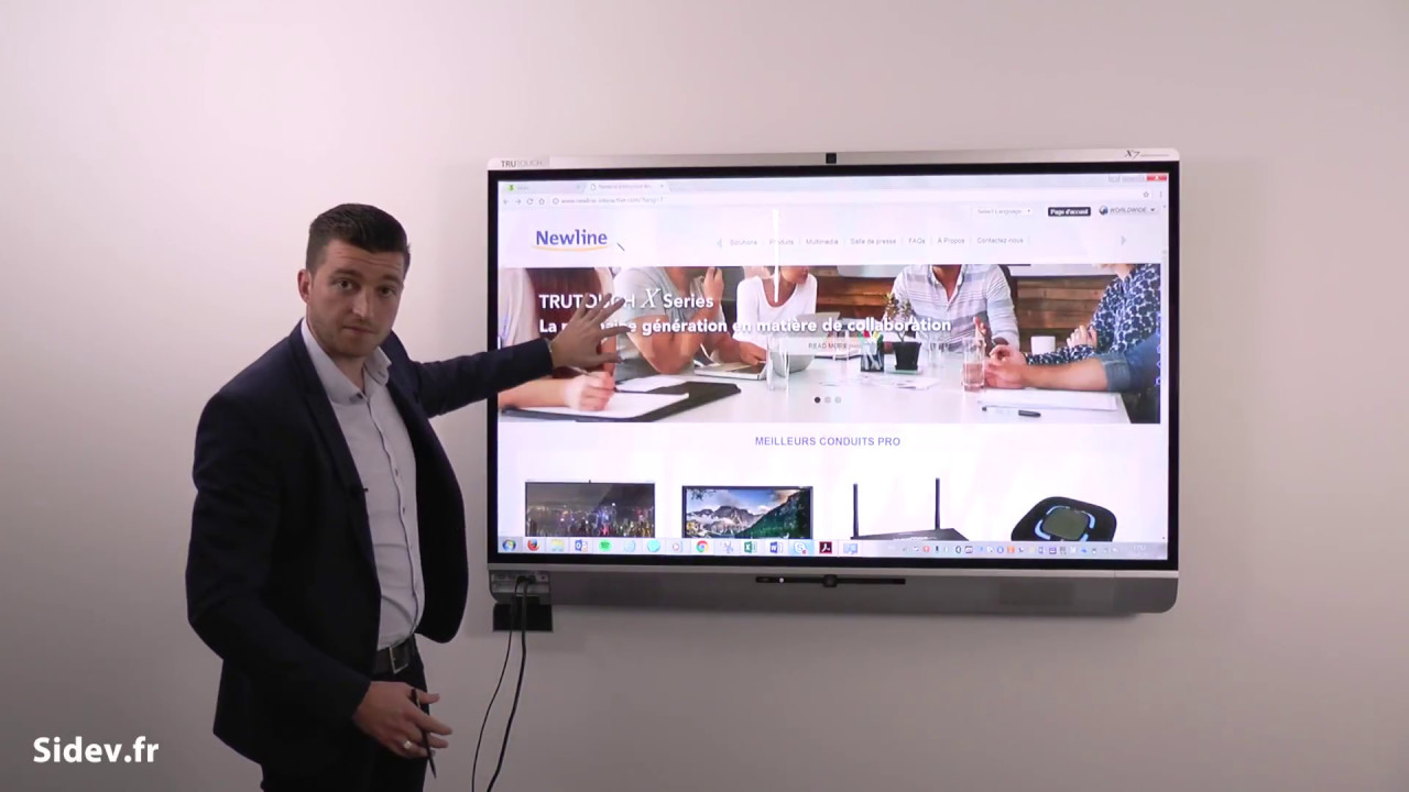 Démo Ecran tactile Newline Serie X7 - Sidev