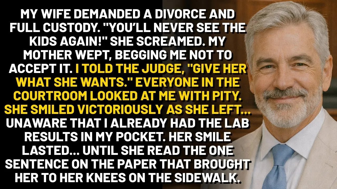I GAVE HER THE DIVORCE. SHE SMILED... UNTIL MY LAWYER WHISPERED 5 WORDS...