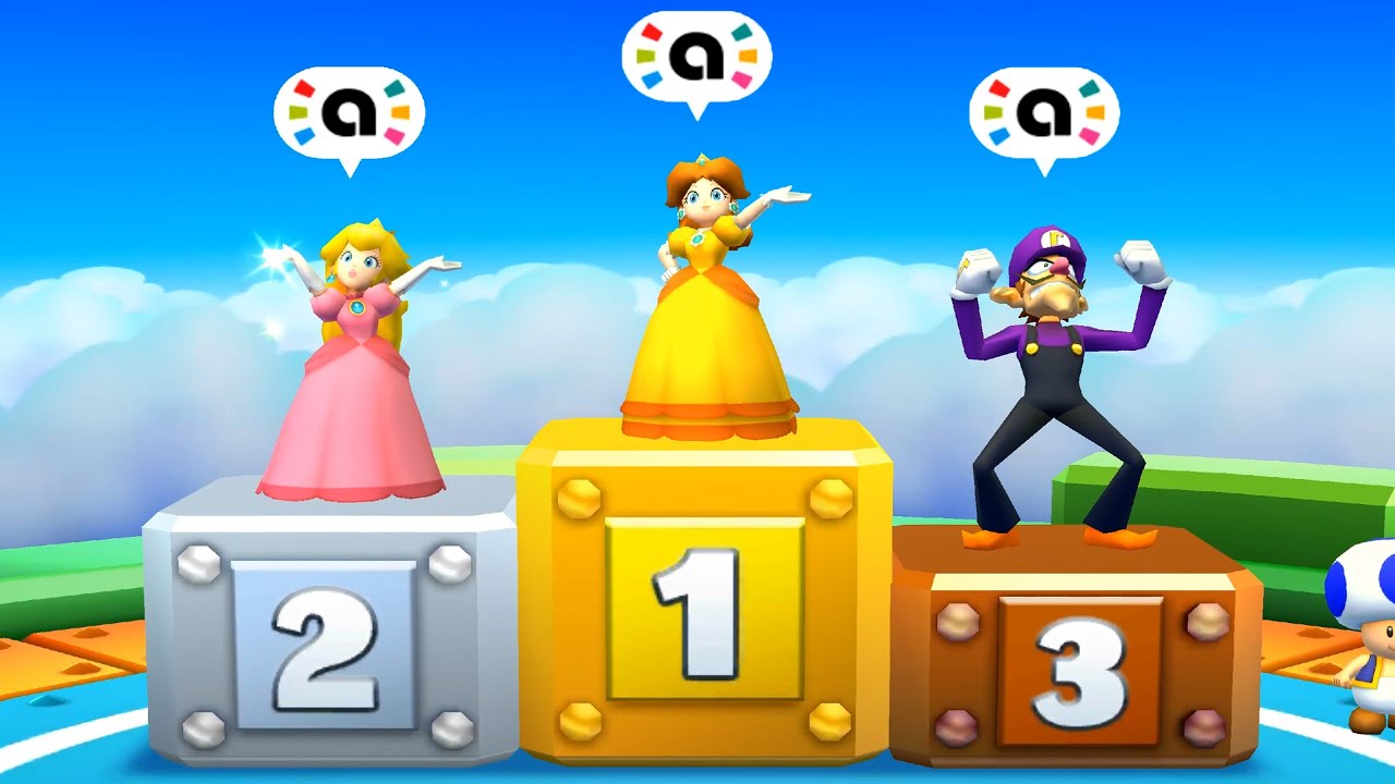 Mario Party Star Rush Toad Scramble With Peach Team Vs Rivals Team  (World 3-3)