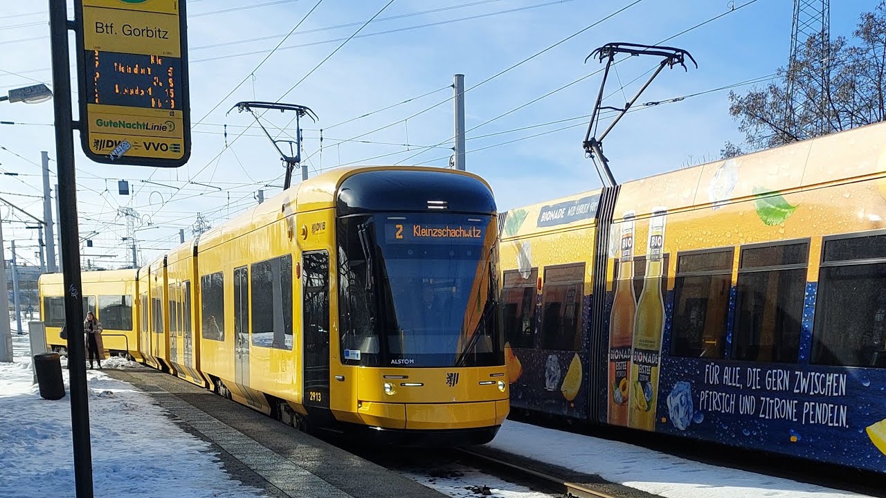 Tram Dresden | Mitfahrt auf der Kompl. 2 Von Bhof. Gorbitz bis Kleinschachwitz im NGTDXDD 2913