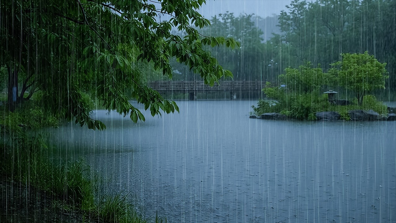 Get Back to Deep Sleep Quickly with Soft Rain on Lake | Rain ASMR to Cure Insomnia
