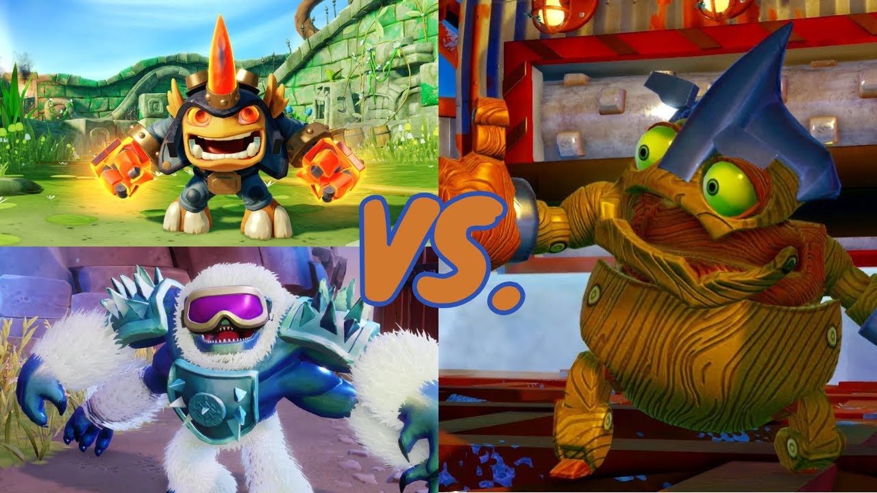 Slam Bam and Fryno VS. Shiled Shredder | Skylanders Trap Team