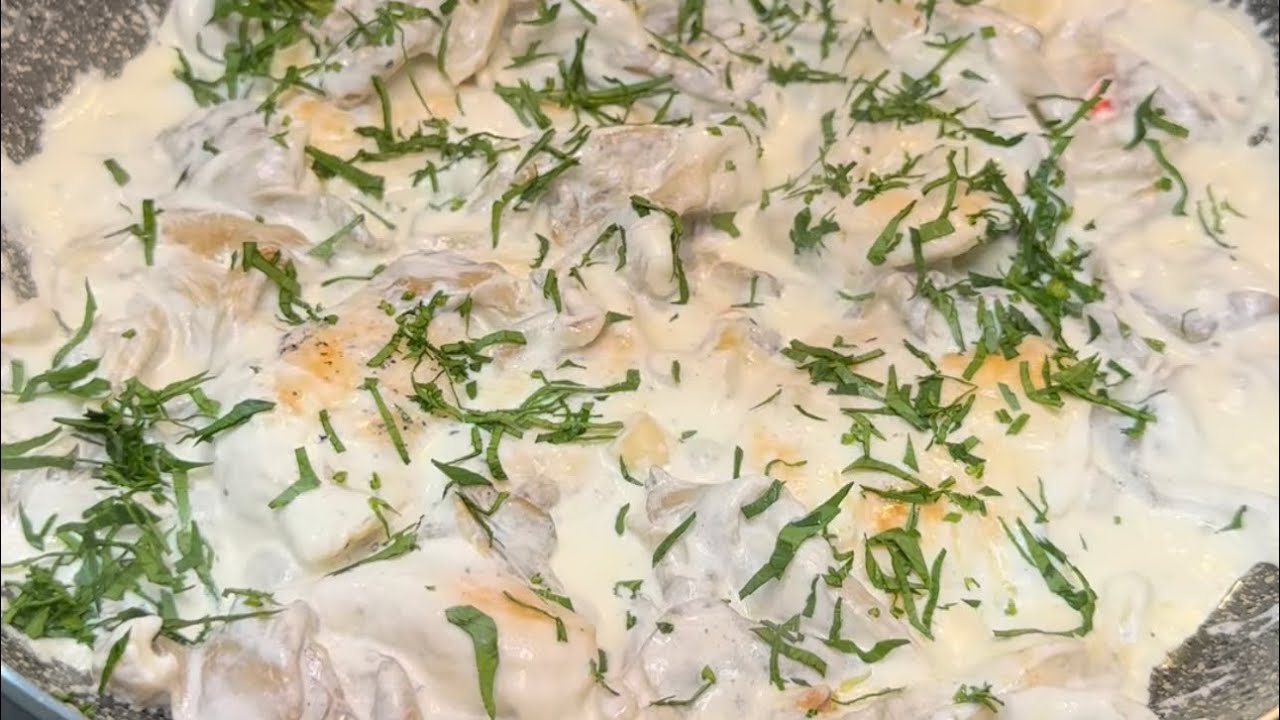 petto di pollo con funghi e panna