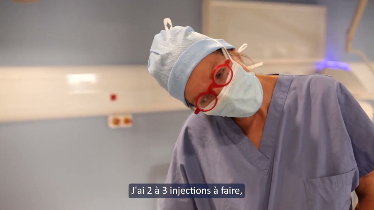 Pose du site veineux avant ma chimiothérapie - Octobre Rose