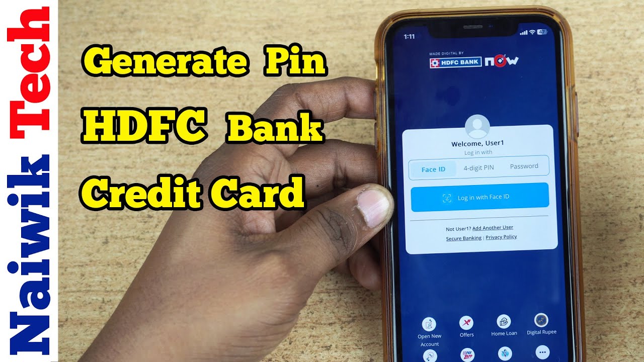 How to Set Pin for your HDFC Bank Credit Card via Mobile app