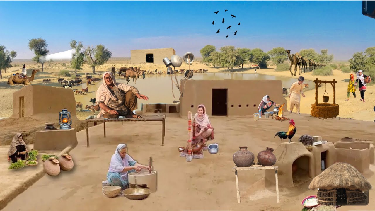 Very Unique Woman Village Life Pakistan |Traditional Desert Food | Old Culture in Cholistan