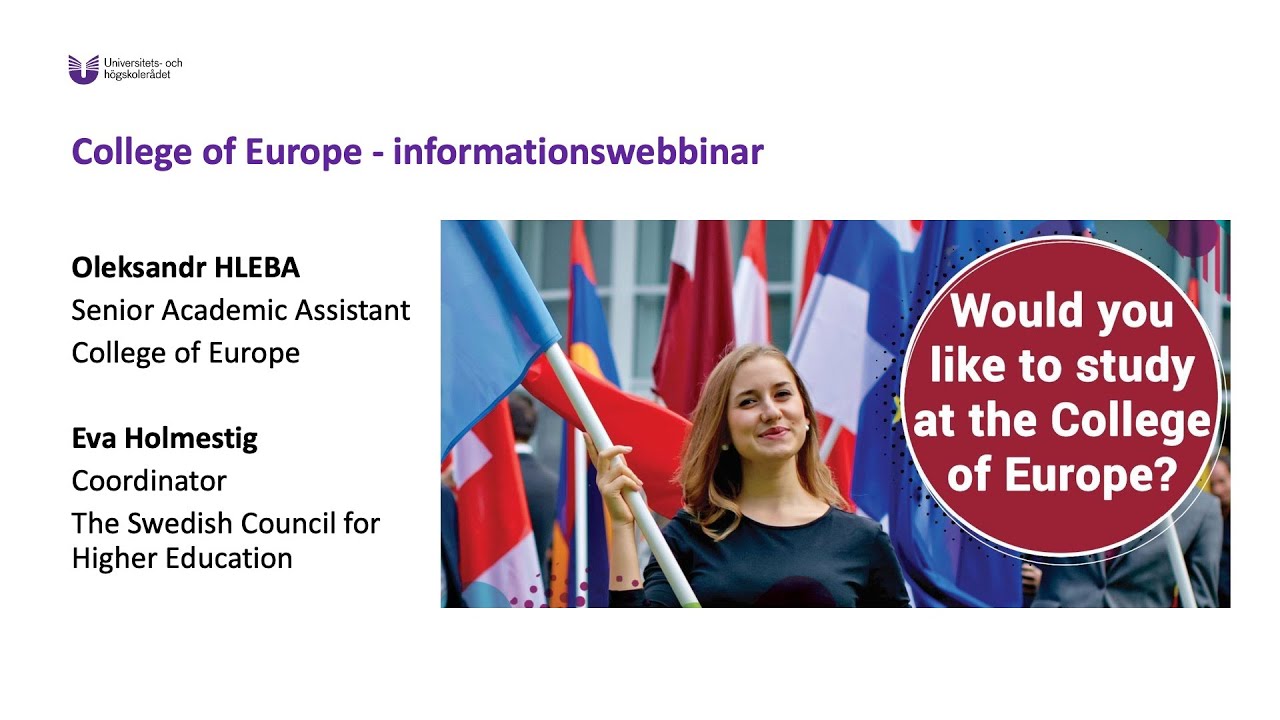 College of Europe - informationswebbinar