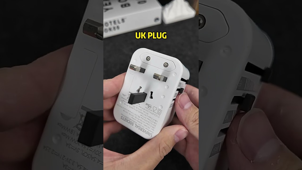 GaN 45W Universal Adapter Travel Adaptor Multi Plug Travel Adapter Dual Type-C Travel Adapter