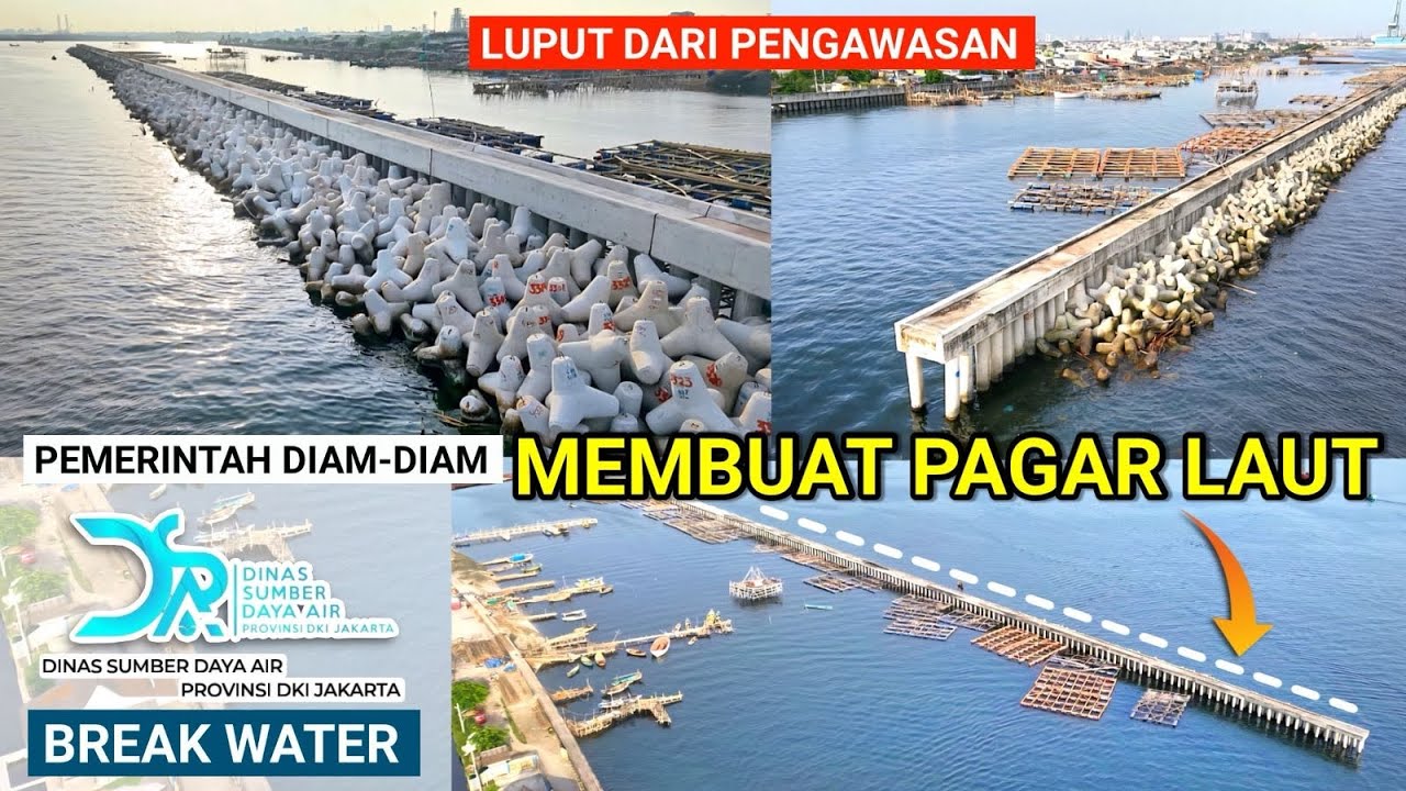 AYO KITA VIRALKAN‼️WADUH LUPUT DARI PENGAWASAN. DIAM-DIAM PEMERINTAH MEMBUAT PAGAR LAUT. BREAK WATER