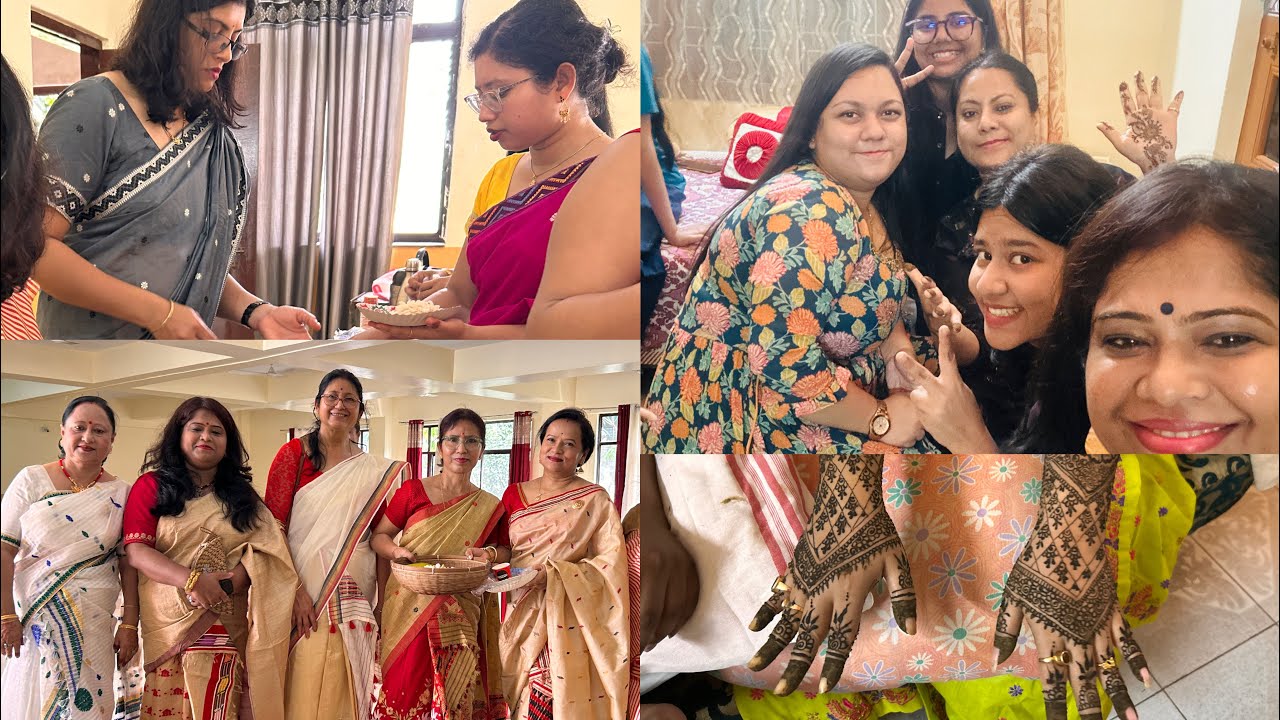 এইবাৰ বিহুত জেঠাই ছোৱালীৰ বিয়া খাব ওলালো/priyanshi and dipanjali’s creation
