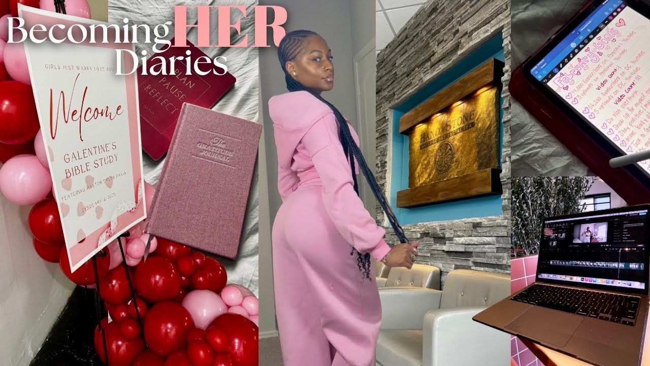 BECOMING HER DIARIES♡ productivity, morning routines, creating content, bible study, self care
