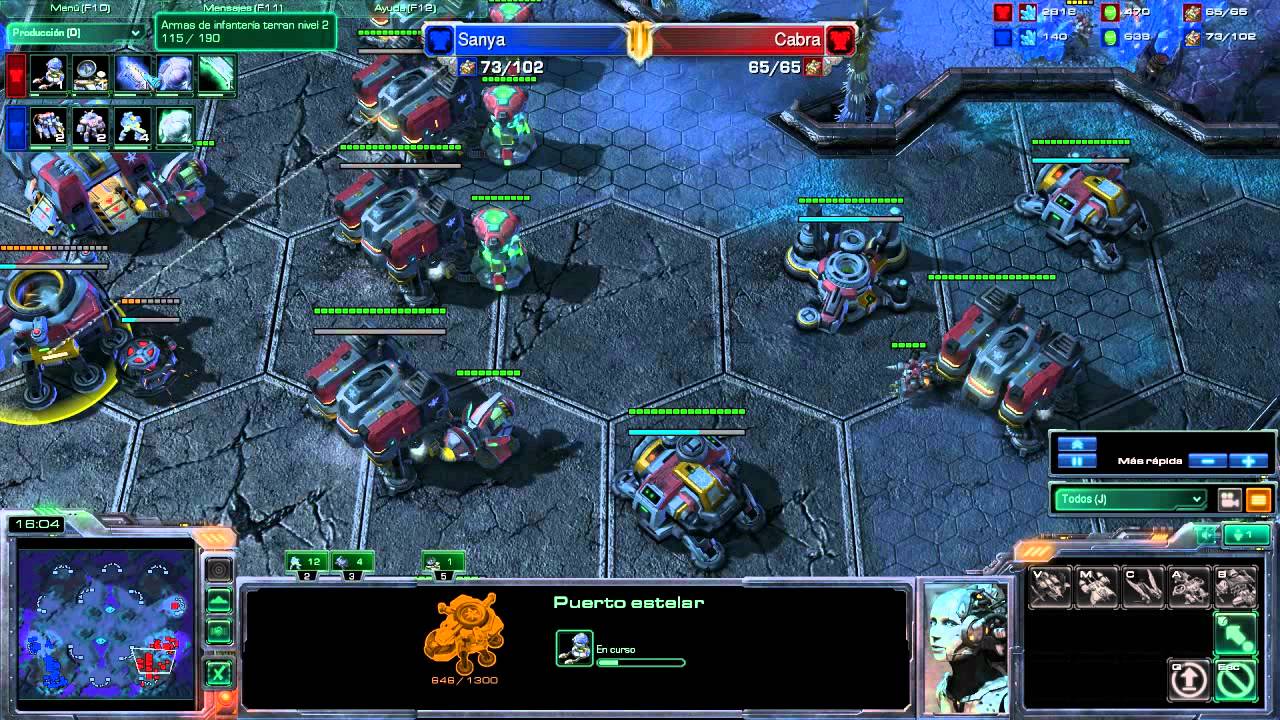 Starcraft 2 - SC2 - Ep 023  Cabra (T) vs Sanya (T)  - gameplay comentado en español
