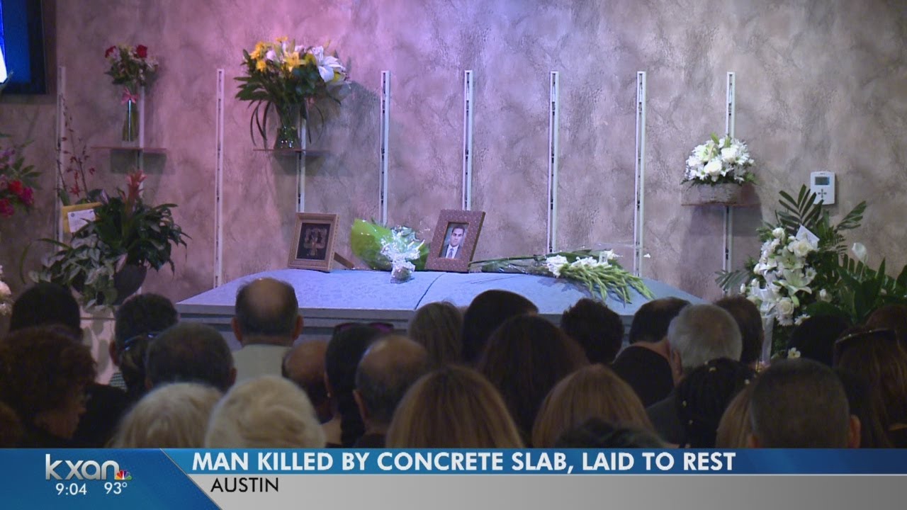 Family, friends pay respects to victim in concrete accident