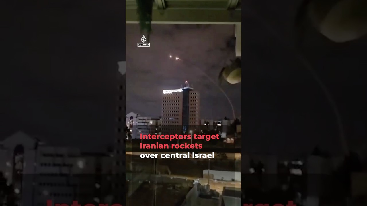 Iranian rockets intercepted over central Israel | AJ #shorts