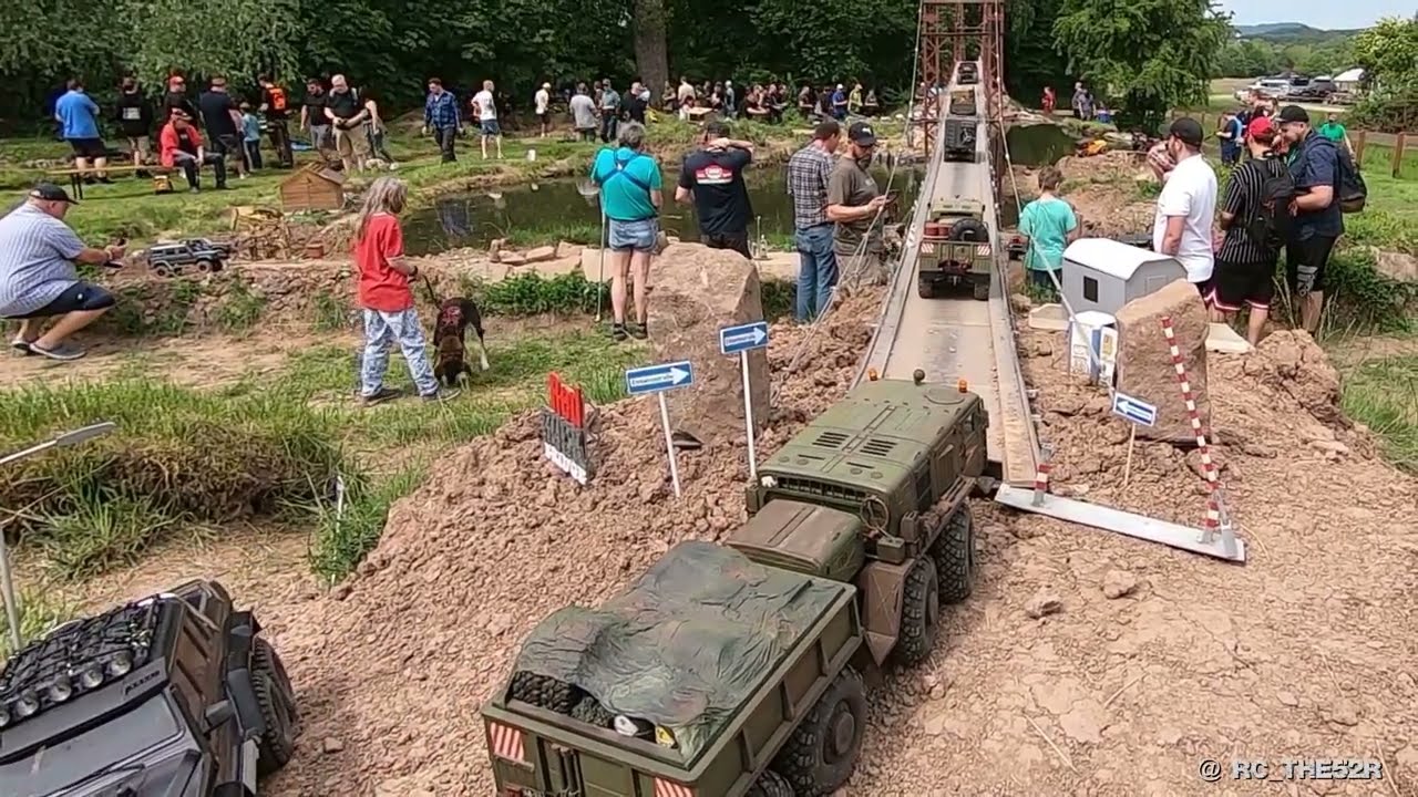 SuperScale 2022 RED Rock bridge 5 heavy trucks driving over the big bridge three BC8, TC6, HC6