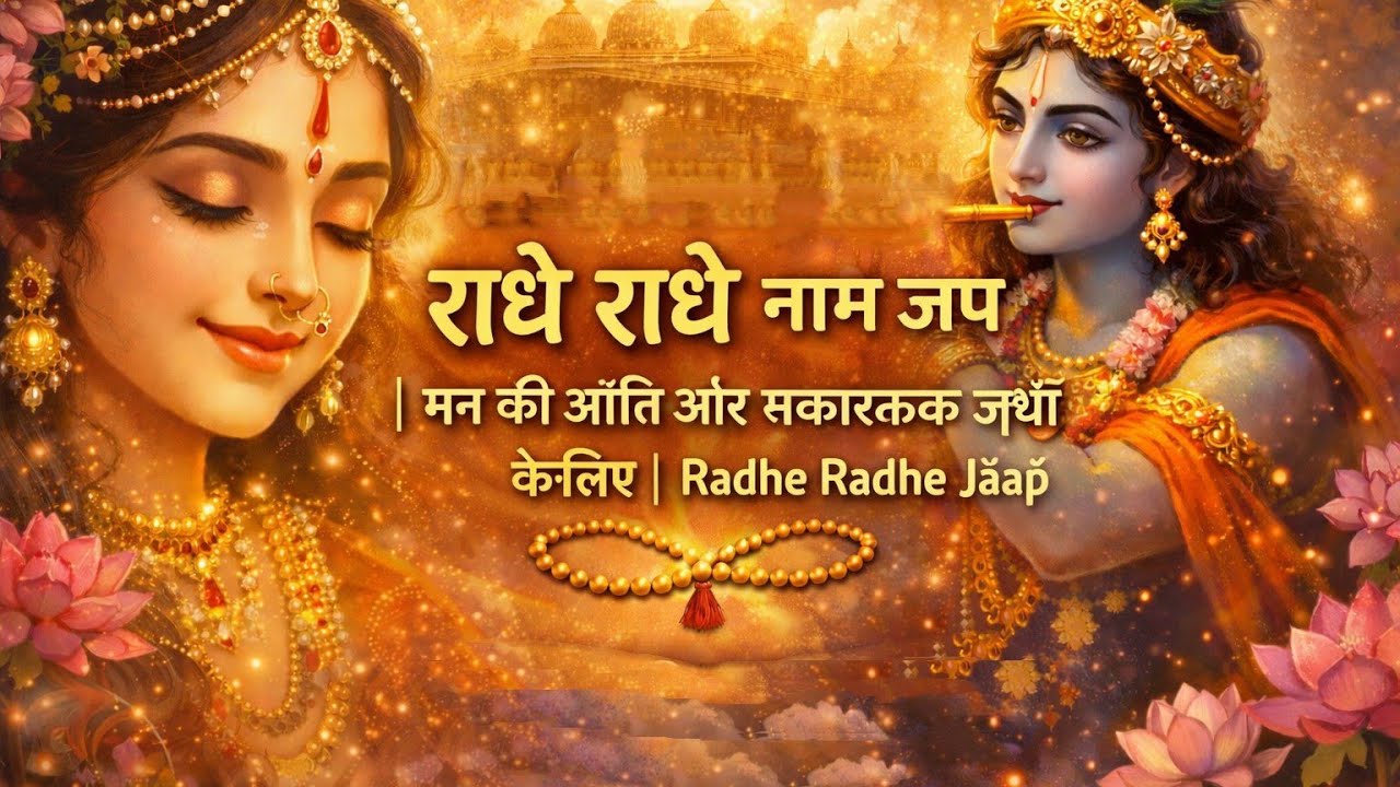 सुनते ही मन शांत हो जाएगा 💛 Radhe Radhe Naam Jaap | Deep Meditation | ईश्वर वाणी | #bhajan #bhakti