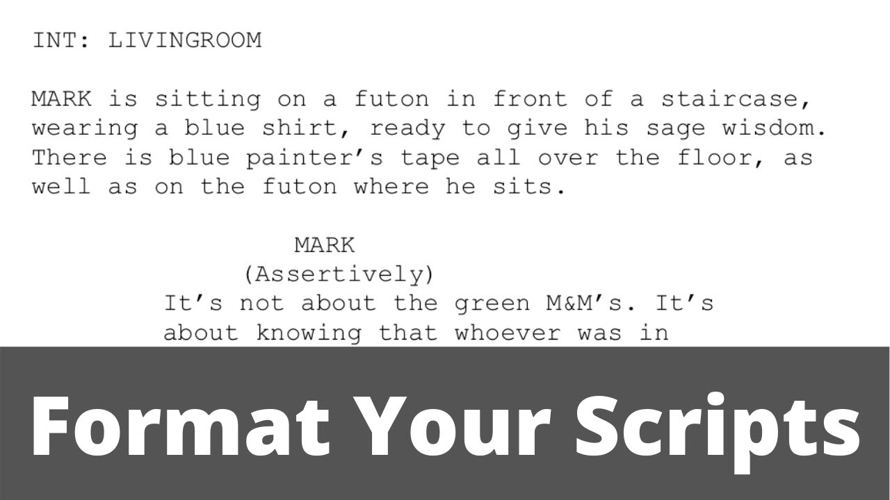 Script Writing Format