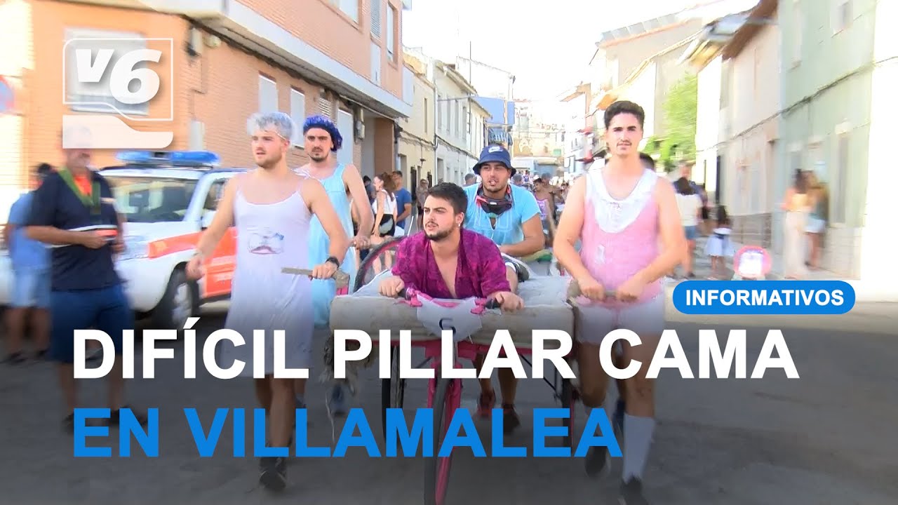 Carrera de Camas en Villamalea para finalizar las fiestas