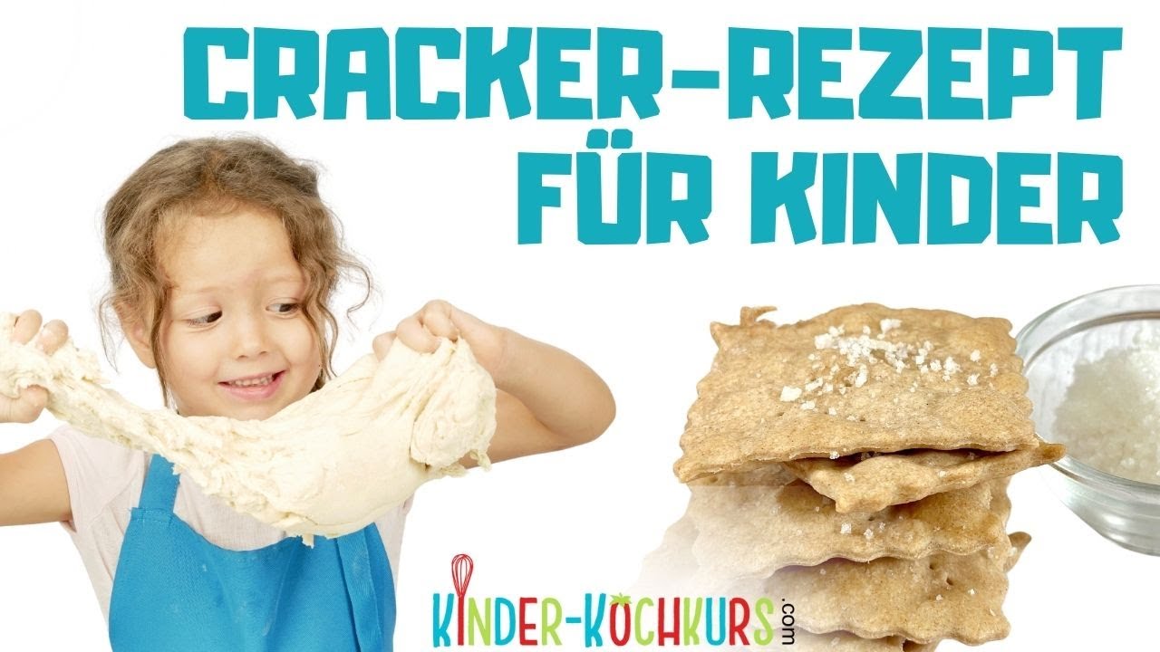 Leckeres Cracker-Rezept für Kinder zum selbst backen 👩‍🍳  4 Varianten aus 1 Teig