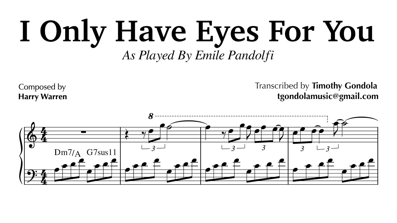 Emile Pandolfi plays I Only Have Eyes For You
