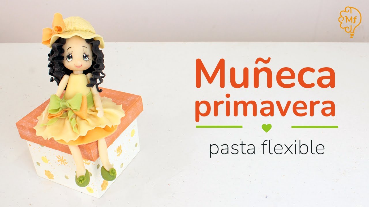 Muñeca primavera | Muñequita de pasta flexible | Cómo hacer una muñequita de porcelana fría - DIY